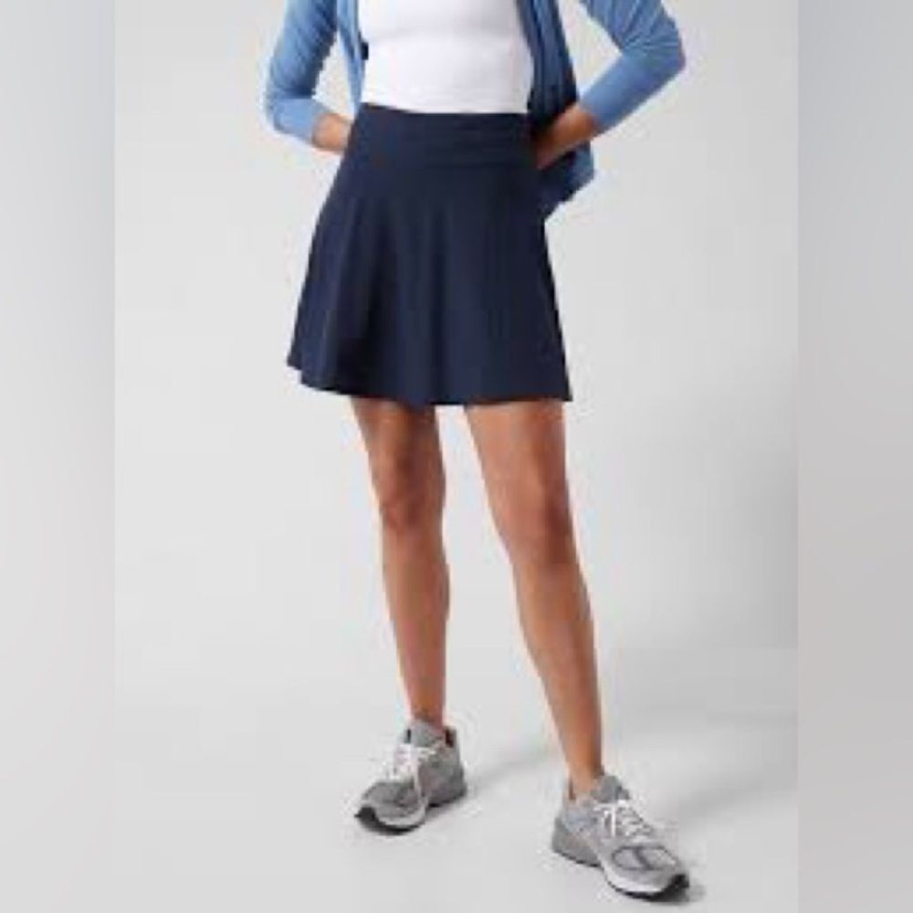 Athleta All Day Skort June All Day Short Navy Blue Size 10 Athletic Tennis Skirt